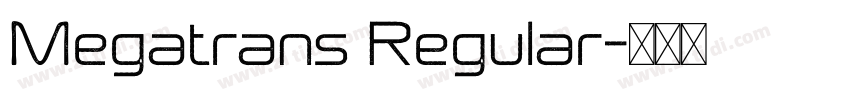 Megatrans Regular字体转换